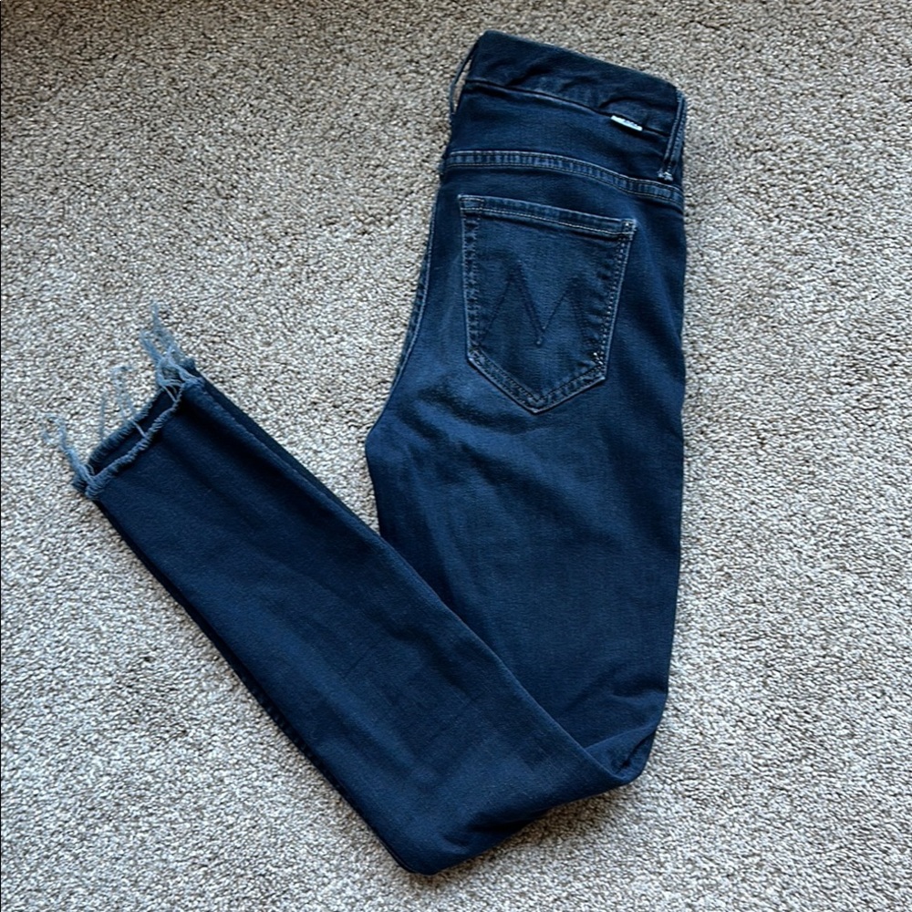 MOTHER Women's Skinny Jeans in Dark Blue
